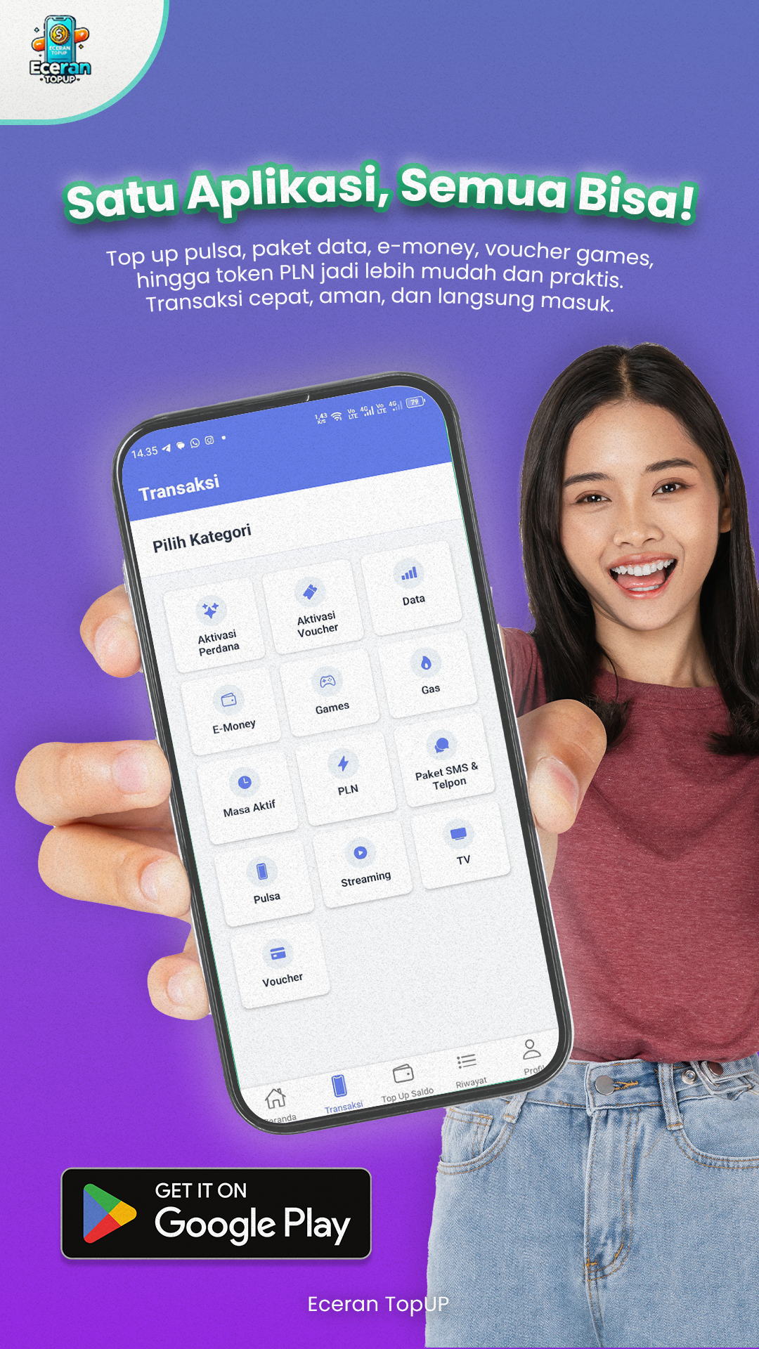 Eceran TopUp Mobile App